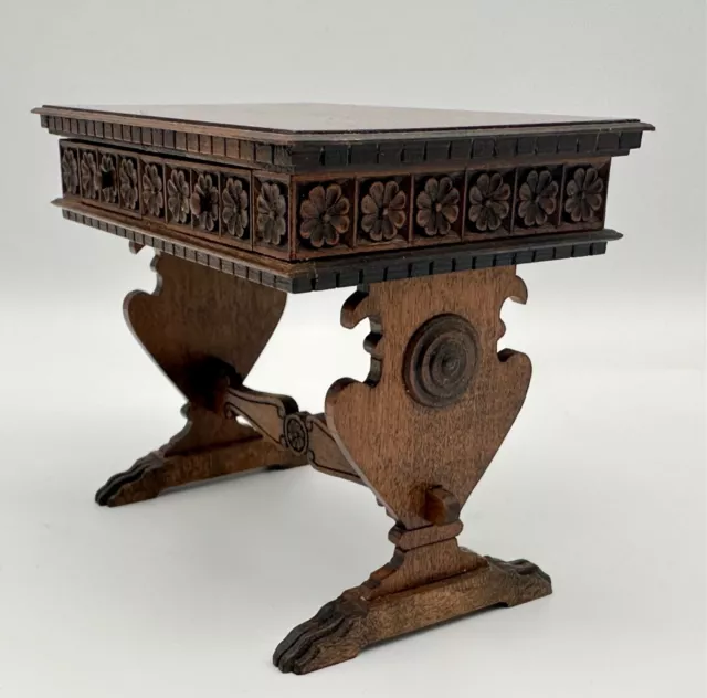 Dolls house miniature 1:12 ARTISAN C17 Tudor table by DAVID HURLEY
