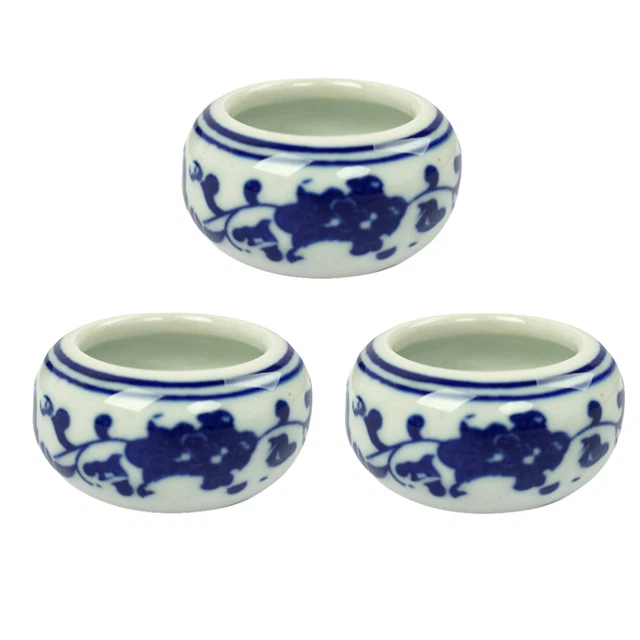 3 piezas bandeja de tinta china pluma lavadora bandejas blancas paletas de pintura tanque pequeño