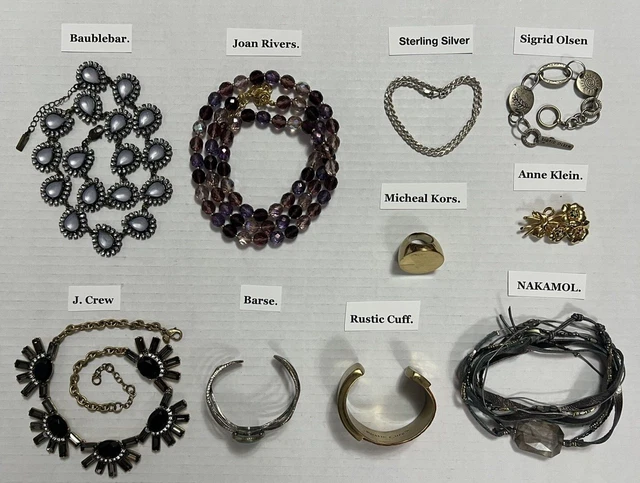 Vintage / Now Jewelry Lot Sigrid Olsen MK Barse Joan Rivers J. Crew Baublebar +