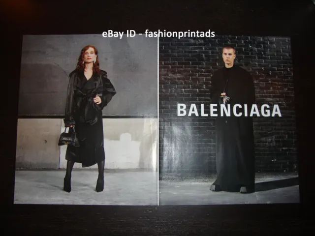 BALENCIAGA 4-Page Magazine PRINT AD Winter 2022 JUSTIN BIEBER Isabelle Huppert