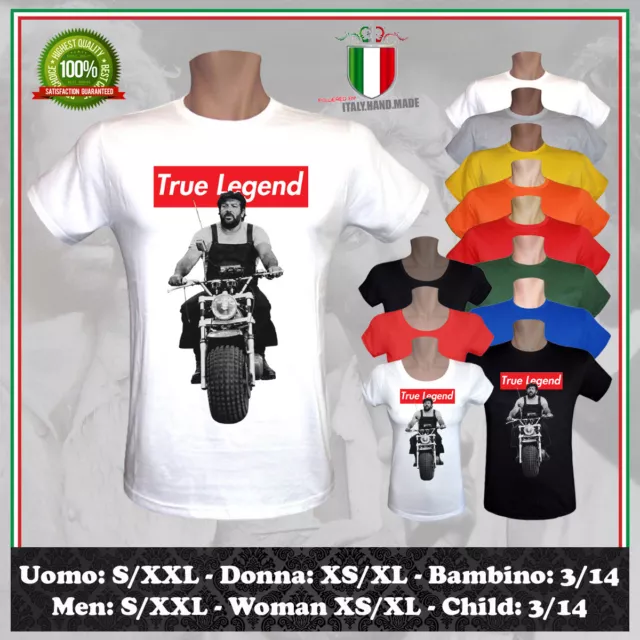 T-Shirt True Legend Ispirato Bud Spencer Terence Hill Movie Uomo Donna Bambino