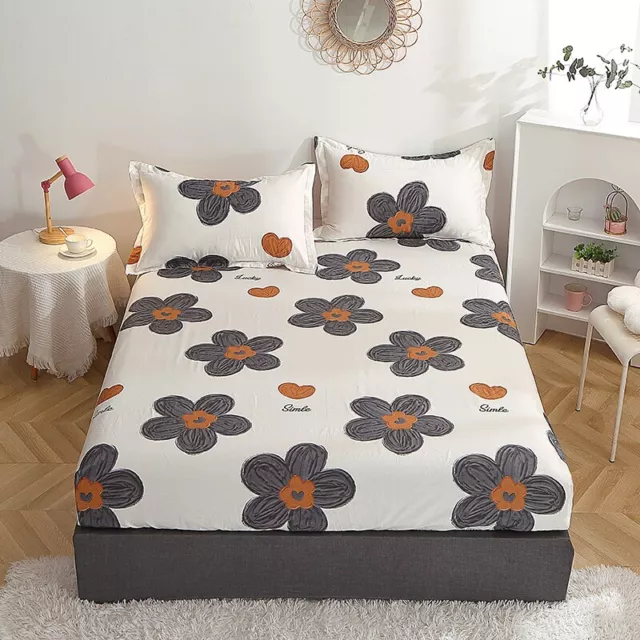 1pcs Printing Bed Mattress Cover with Four Corners and Elastic Band Bed Sheets