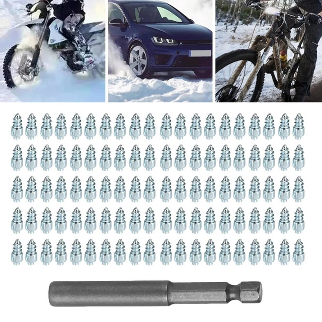 Installation sécurisée goujons à vis pour voiture moto camion pneus hiver rou
