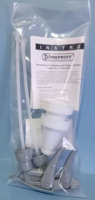 OEM Bel-Art Scienceware 2-PK Chemical-Resistant Trigger Sprayers & 53mm Adapters