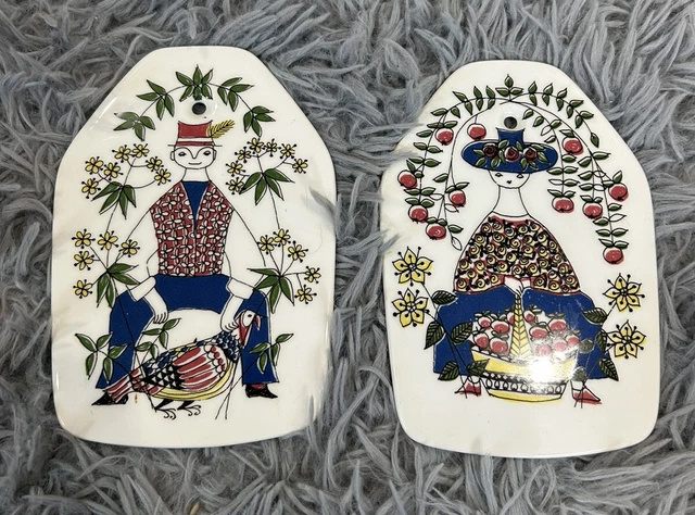 Turi Design Mons Og Mille Norway Wall Trivet Plate Set of 2