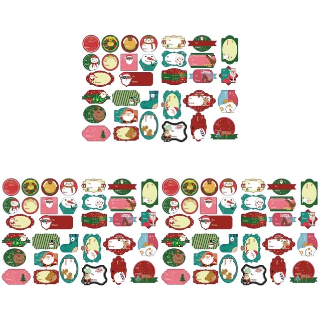 18 Sets Selbstklebende Weihnachten Geschenk Tags Chrismas Party Favor