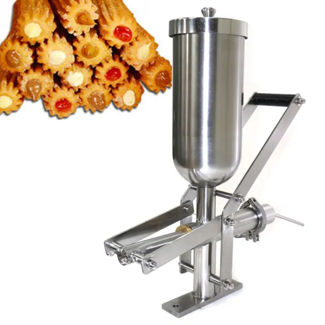 5L Commercial Hand-operated Donut Churros Filler Stainless Steel Filling Machine