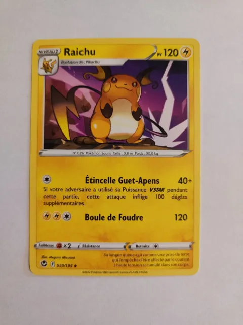 Carte Pokemon - Raichu 050/195 - Tempête Argentée EB12