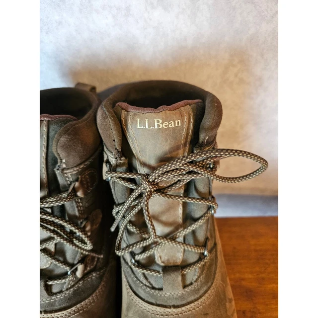 LL BEAN MEN'S Leather Waterproof Lace Up Boots. Brown. Size 10.5 £78.24 PicClick UK