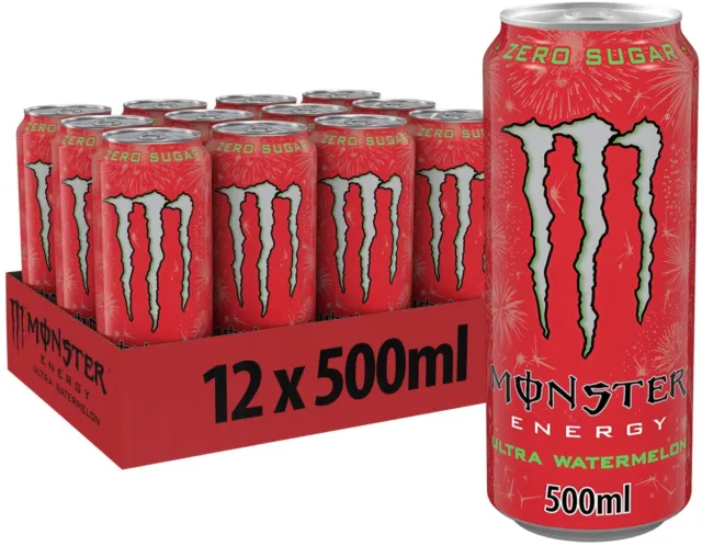 Energy Drink Monster Ultra anguria 8x 500ml incl. deposito cauzionale di € 2,00 NUOVO MHD 30/9/24