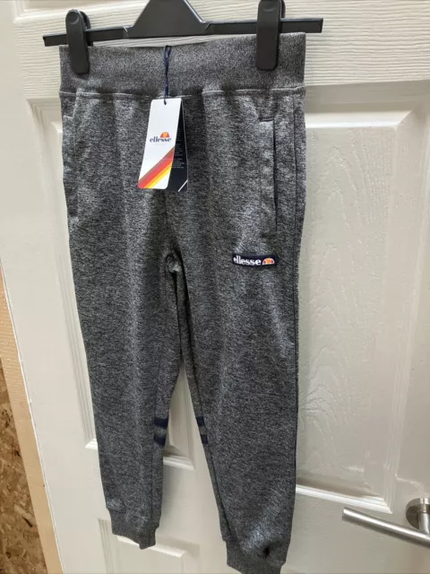 Ellesse Kids Children’s 8-9 Years Grey Poly Pants Joggers RRP £28 NEW WITH TAGS