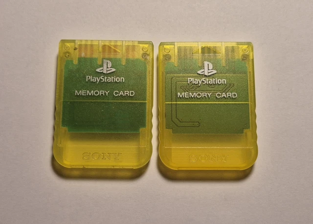 Carte Mémoire Jaune / Yellow Memory Card - Sony PlayStation PS1 PS2