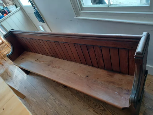 wooden pew bench