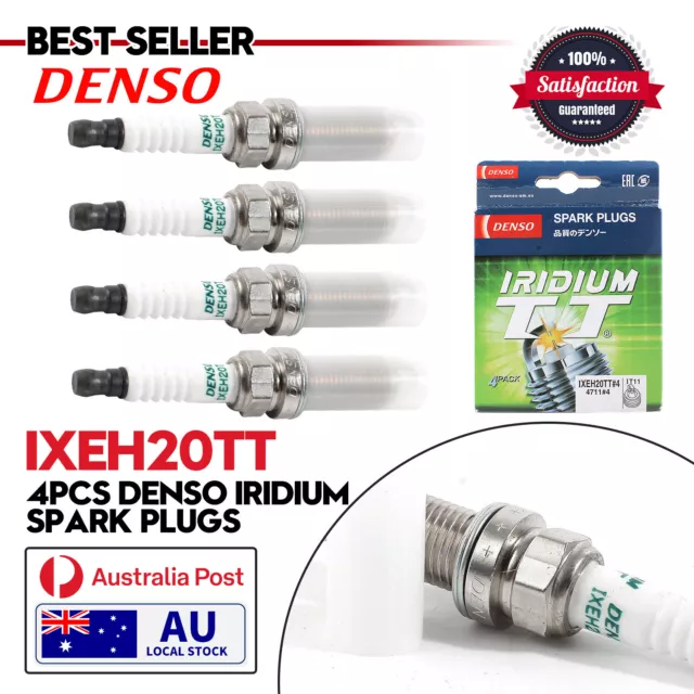 4 X Genuine OEM Denso Iridium TT spark plugs IXEH20TT For Mazda 2 DL P5Y4 15-