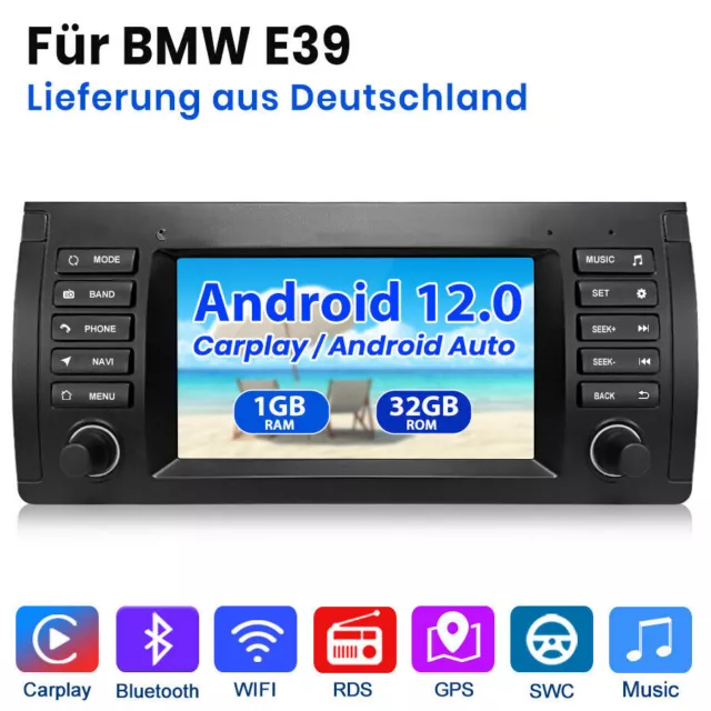 CARPLAY pour BMW série 5 E39 série 7 E38 autoradio GPS DAB + Bluetooth RDS...