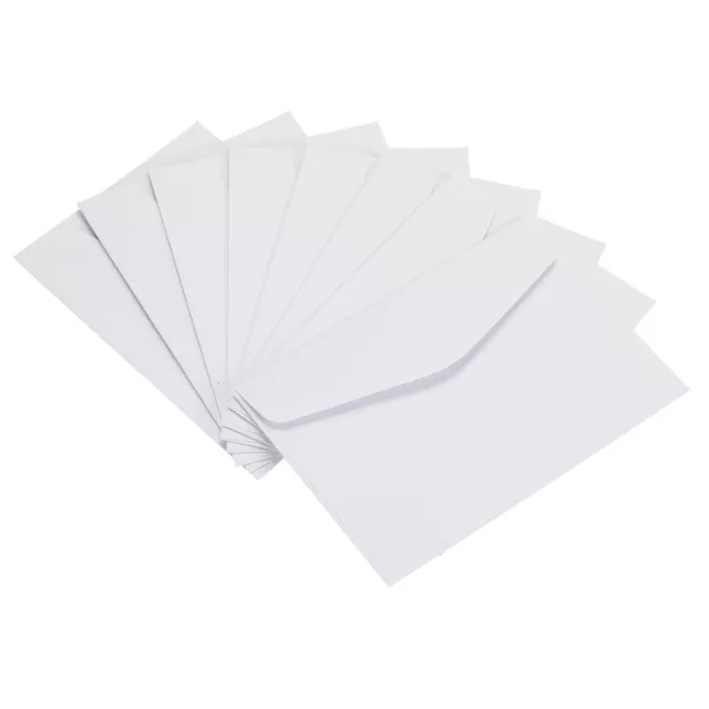 Mini Sobres, 100pzs Papel En Blanco Negocios Tarjeta Sobre para Fiesta, Blanco