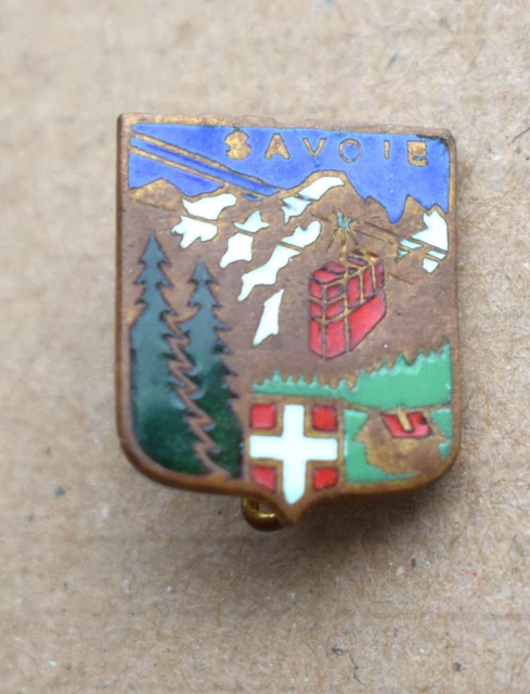 Insigne Broche Vintage SCO Ski Club O (Obernai ?), Ski, Montagne, Lettres MP