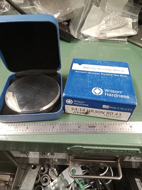 Wilson Instruments Rockwell Hardness Test Block 12 A91008 64.14 HR30N R0.43