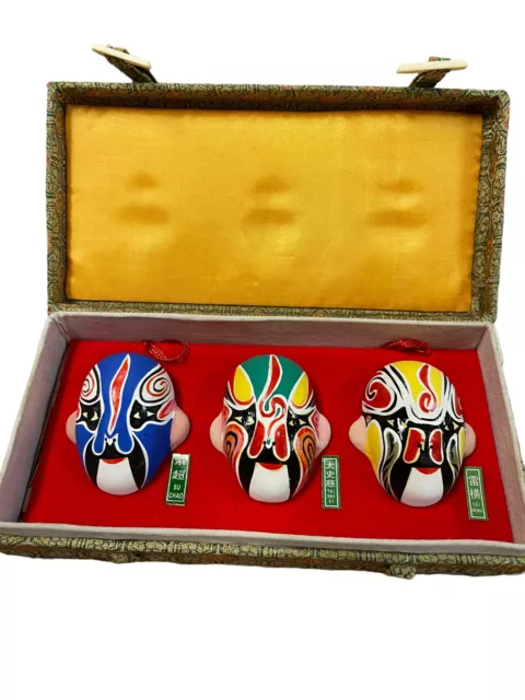 Chinese Beijing Opera Facial Make-Up Mini Masks In Gift box