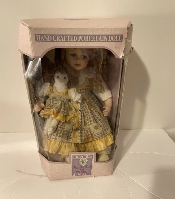 Vintage Collectible Memories Porcelain Doll W/Rag Doll. Limited Collector’s Ed.