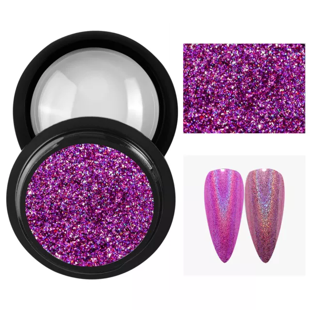 Nail Art Powder Holographic Glitter Pink Chrome Mirror Dust Nail Art Pigment DIY