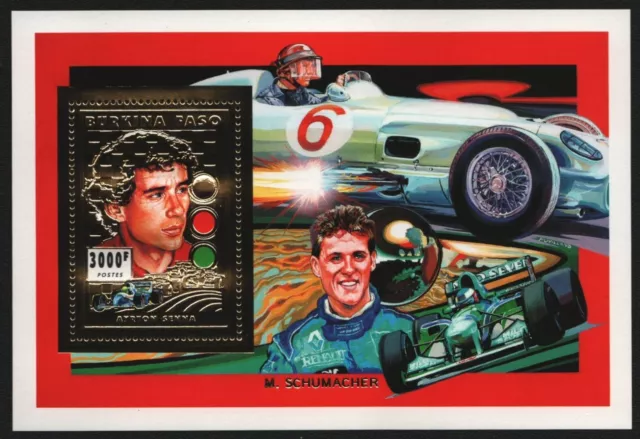 Burkina Faso 1995 - Mi-Nr. Block 155 A ** - MNH - Gold - Ayrton Senna