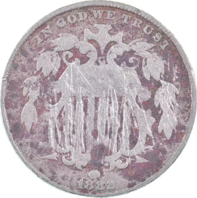 First US Nickel - 1882 Shield Nickel - US Type Coin - Over 100 Years Old! *892