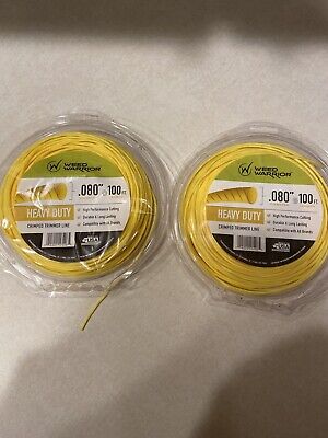 (2)Weed Warrior Crimped Trimmer Line 100 Foot Ea .080 Thick Heavy Duty Fast Ship