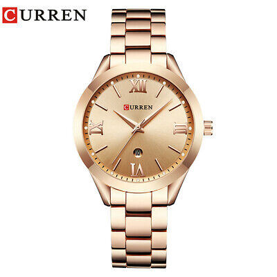 CURREN Gold Watch Women Watches Top Brand Luxury Ladies Buinsess Wristwatch Gift