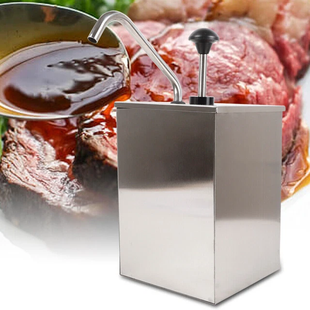 4L Soßenspender Pump Salatdressing Ketchup Senf Spender Saucenspender Edelstahl