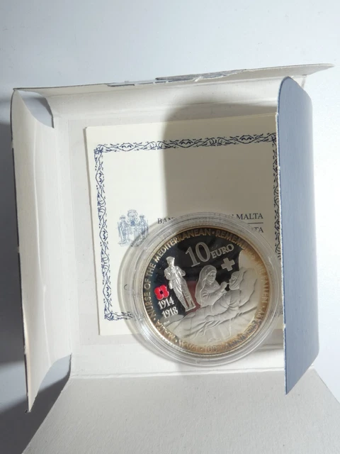5000  exemplaires Rare monnaie DIX Euros Malte Argent Massif certificat