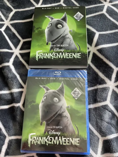 Frankenweenie (Blu-ray/DVD, 2022, 2 Disc + Digital copy, Disney Movie Club) NEW!