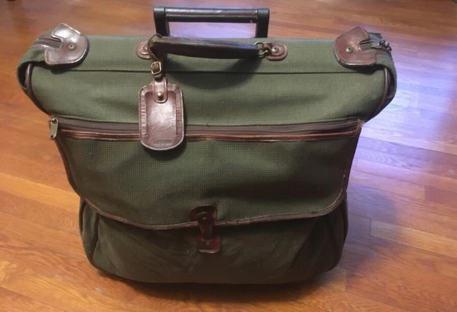 Vintage Hartmann Luggage & Leather Garment Bag On Wheels