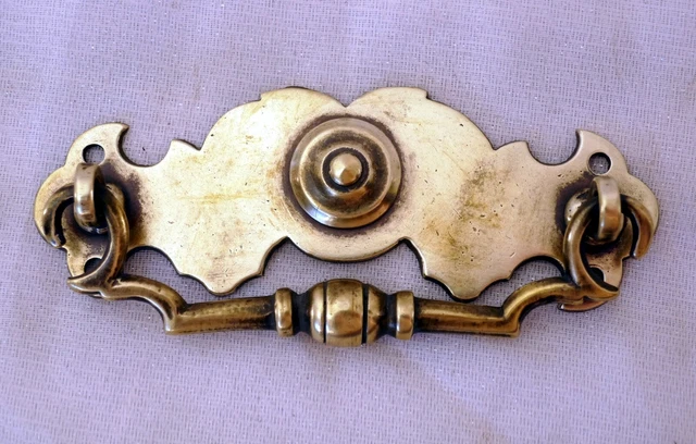 x1 Antique Baroque Cast Brass Swing Handle Cabinet Drawer Pull