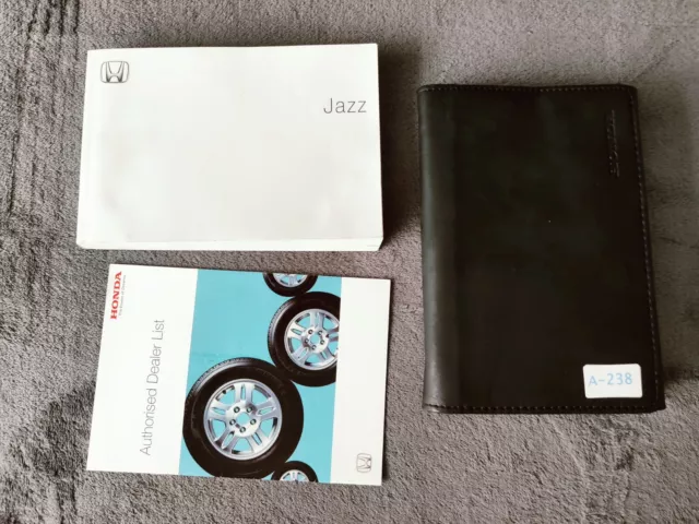 Genuine Honda Jazz 2001-2005 Owners Manual Handbook Wallet Pack A-238