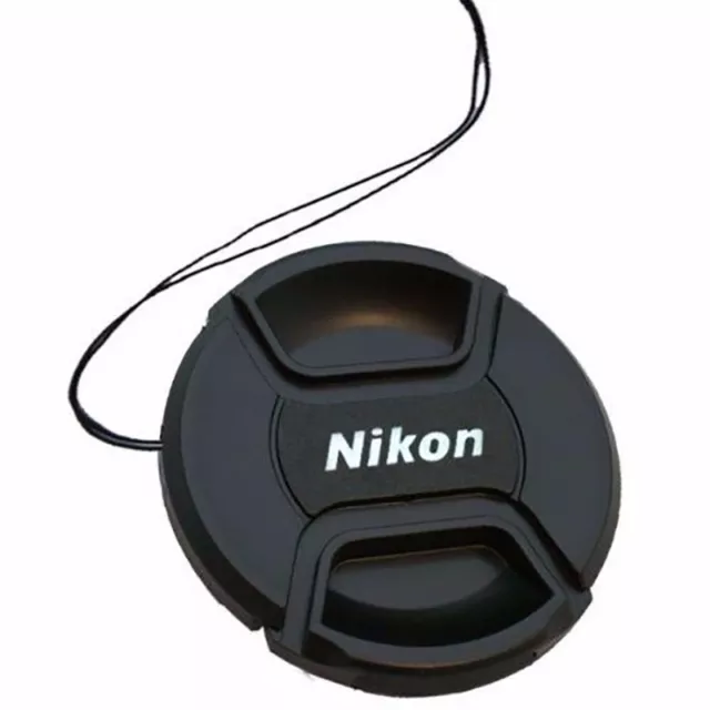 77 mm Snap On Front Lens Cap Cover with String Holder for Nikon Camera DSLR