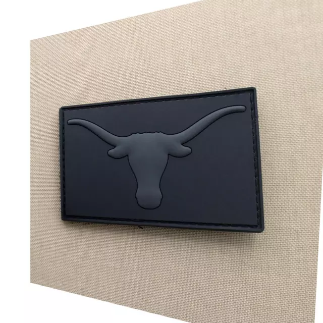 texas longhorn TX blackout PVC morale tactical écusson patch