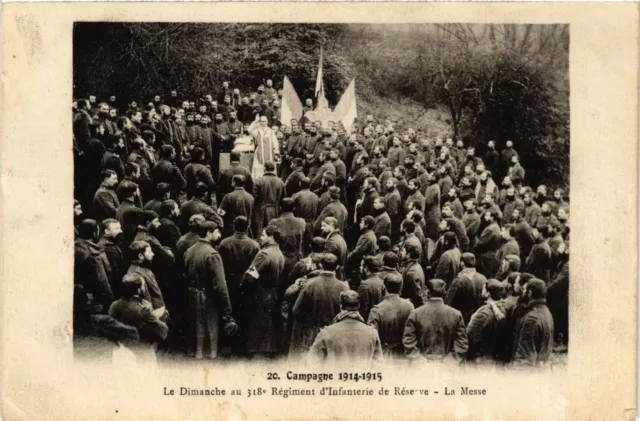 CPA AK Militaire Campagne Dimanche au 318e Regiment d'Infanterie (697798)