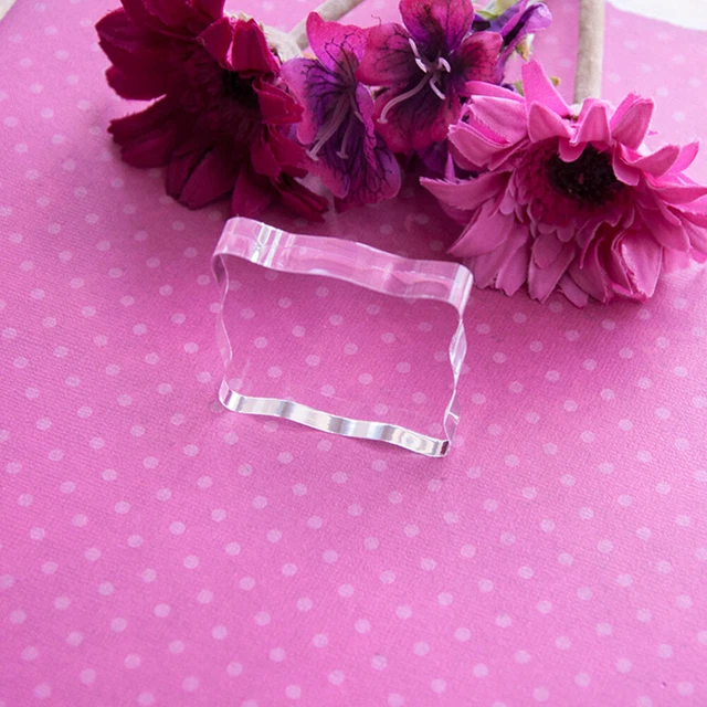 Lot 10 Blocs Acrylique Transparent Quadrillé – Idéal Scrapbooking, Cartes & Tampons – Différentes Tailles