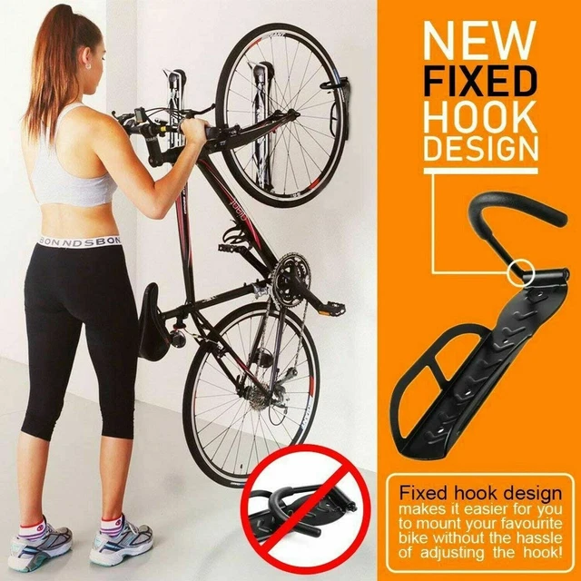 Bicycle Bike Wall Mount Hook Hanger Garage Storage Holder Rack Black US