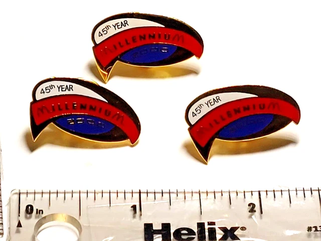 McDonald's 45th Year Millennium 2000 Lapel Pins Lot of 3 (022523)