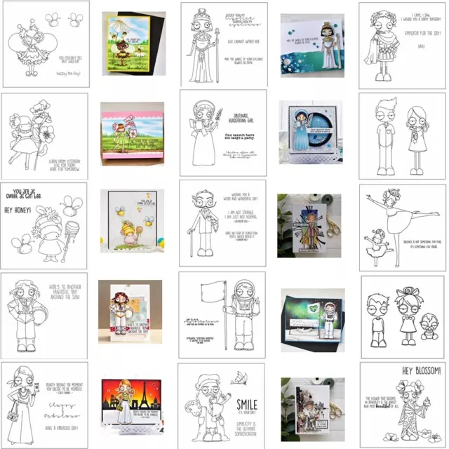 Fantastic Girls Flower Clear Rubber Stamps DIY Scrapbooking Embossing Craft Card