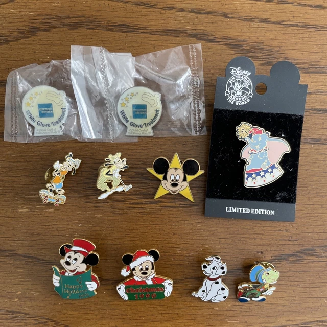 Vintage Mixed Lot of 10 Disney Trading pins Mickey Goofy Golf Skateboard 101