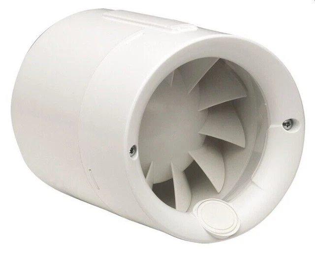 Ventilateur Axial VENTS 100 Mm Silencieux – Tuyau Gaine évacuation Blanc
