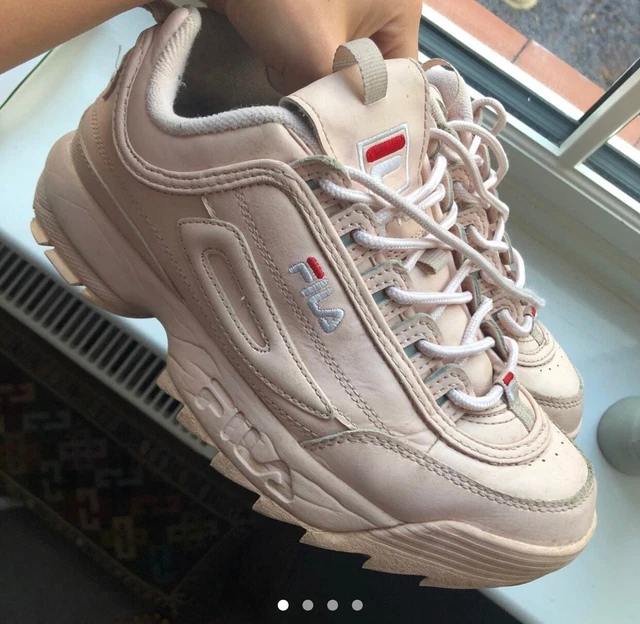 WOMEN S FILA DISRUPTOR Chunky Trainers Baby Pink UK Size 6