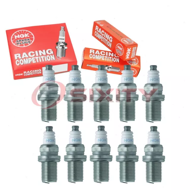 10 pc NGK 2000 R7282-10 Racing Spark Plugs for Ignition Wire Secondary  bg