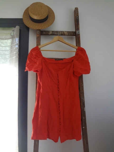 Robe Zara Bleu Foncé Taille S 38/40 - Modèle Sublime Fluide, Occasion Excellent état
