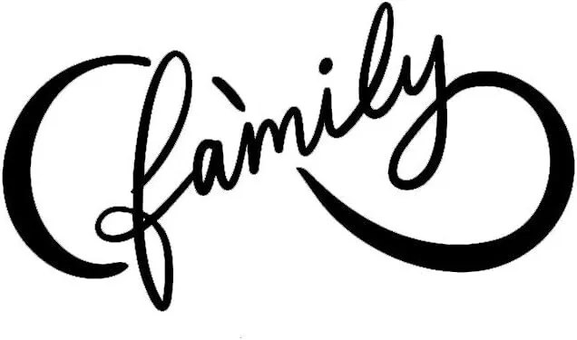 Family Infinity Forever Black Vinyl Decal Car Window Laptop Tablet Notebook