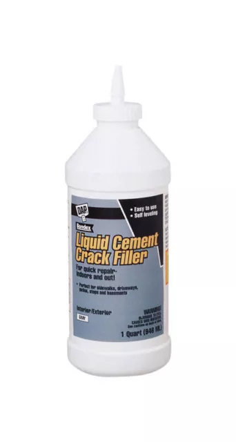 DAP 37584 Liquid Cement Crack Filler, 1 quart, Gray