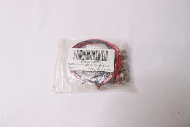 (3-Pk) Hiletgo Industrial Laser Module 650nm 5mw Adjustable Focal Length Red